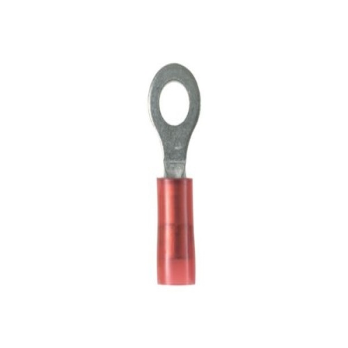 Panduit PN18-14R-M Reel Smart™ Ring Terminal, Red, Nylon, 18-22 AWG, 1/4" Stud, PK1000