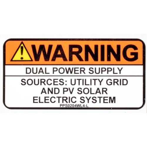 Panduit PPS0204WL4-L Solar Label