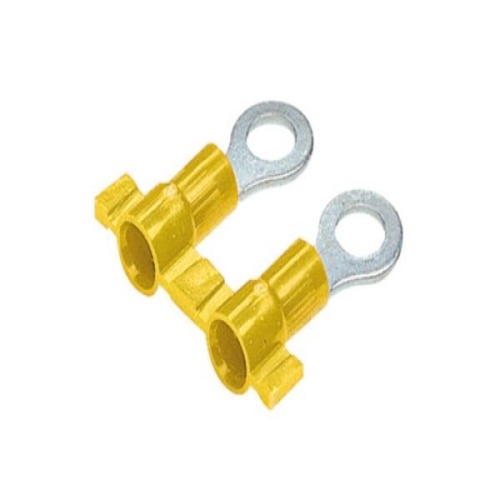 Panduit PV10-38RB-2K Reel Smart™ Ring Terminal, Yellow, Vinyl, 10-12 AWG, 3/8" Stud