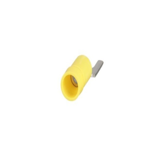 Panduit PV10-6F-L Pan-Term® Fork Terminal, Yellow, Vinyl, 10-14 AWG, #6 Stud, PK50