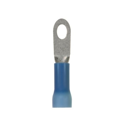 Panduit PV6-14RX-X Pan-Term® Ring Terminal, Blue, Vinyl, 6 AWG, 1/4" Stud, PK10