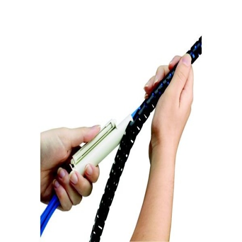 Panduit PW50FR-T20Y Pan-Wrap™ PW50FR-T20Y Split Harness Wrap, Black, FR PE, 0.5" Nom Dia., PK1