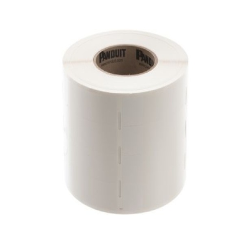 Panduit S200X400VATY Self-Lam, Vinyl, White, 1000 Lbls, TT, 4"x2", 1" PO H