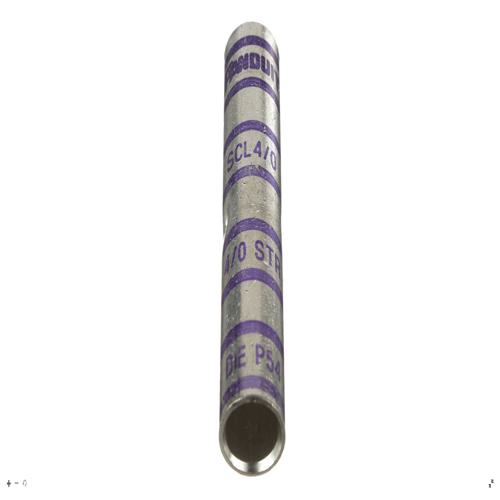 Panduit SCL4/0-X Pan-Lug™ Compression Splice, Long, 4/0, Tin-Plated Copper, PK10 - Stud - 4/0 AWG