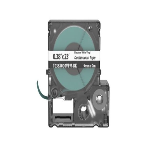 Panduit PXE™ T038X000VPM-BK MP Printer Cont. Tape, Safety & ID, Vinyl, Blk/White, .38" W