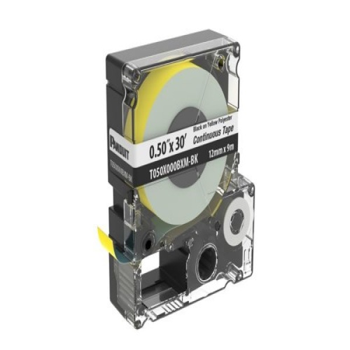 Panduit PXE Cassette, Continuous Tape, Polyester, .5" W x 30' L, BL/YL