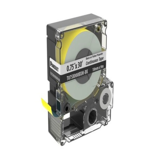 Panduit PXE Cassette, Continuous Tape, Polyester, .75" W x 30' L, BL/YL