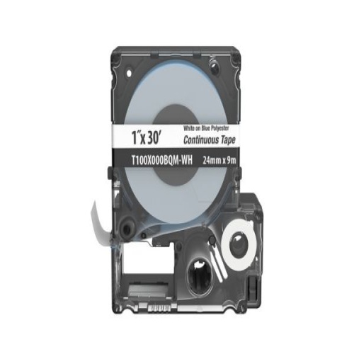 Panduit MP Cassette,Poly Cont Tape, 1" W x 30' L, WH on BL