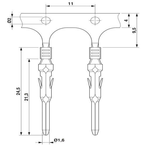 Phoenix Contact 1004380 Crimp contact CK1,6-BR-1,00ST OIC AG