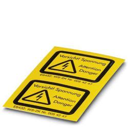 WS-2K Phoenix Contact 1004513 yellow/black Plate Warning label