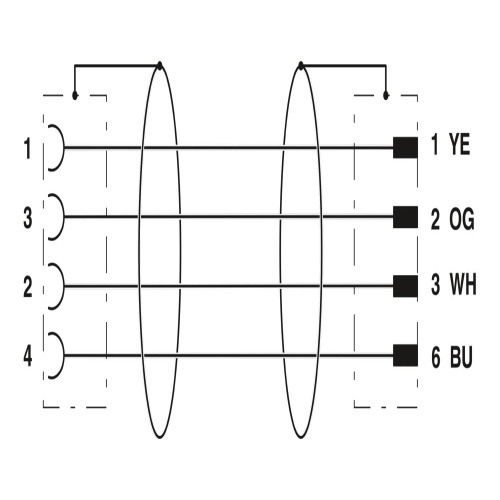 Phoenix Contact 1038740 Network cable NBC-M12FSD/ 2,0-93C/R4AC