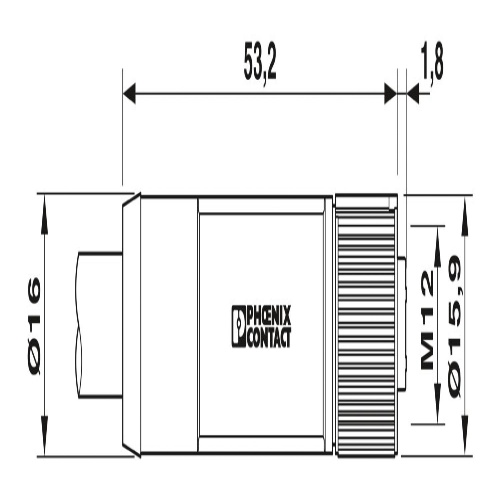 Phoenix Contact 1291288 Power cable SAC-5P- 5,0-U60/M12FSL FE