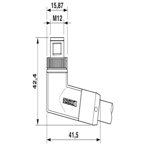 Phoenix Contact 1291389 Power cable SAC-4P-M12MRS/ 1,0-U60/FRS PE