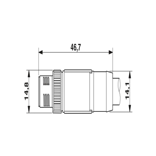 Phoenix Contact 1402497 Sensor/actuator cable SAC-17P-MS/10,0-PUR/FS SCO