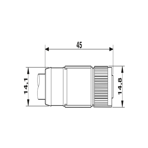 Phoenix Contact 1402497 Sensor/actuator cable SAC-17P-MS/10,0-PUR/FS SCO