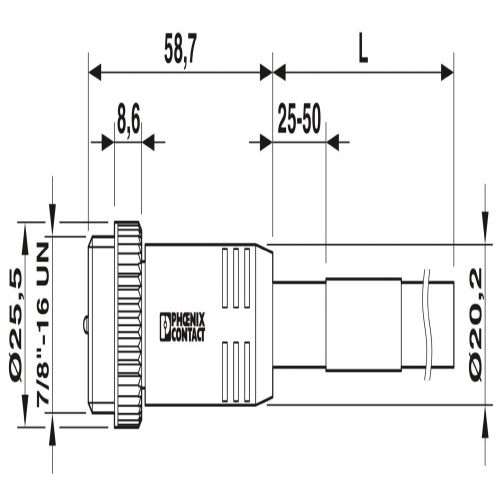 Phoenix Contact 1416927 Bus system cable SAC-5P-MINMS/20,0-U40/MINFS