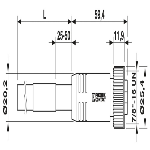 Phoenix Contact 1416927 Bus system cable SAC-5P-MINMS/20,0-U40/MINFS