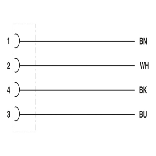 Phoenix Contact 1420003 Device connector front mounting SACC-SQ-M12FS-4CON-25F/0,5