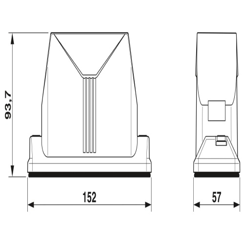 Phoenix Contact 1420924 Housing HC-ADV-B24-HHWH-1STM40-MF-BK