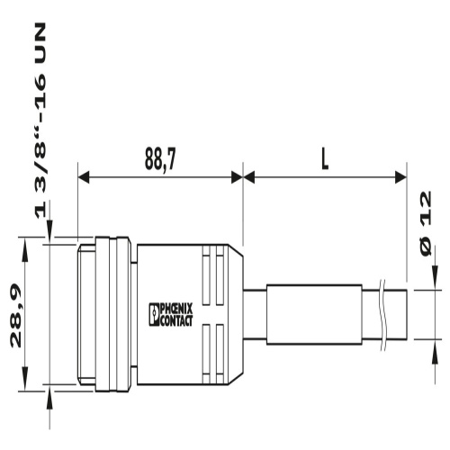 Phoenix Contact 1423176 Power cable PDC-3P-138MS/ 1,0-U80