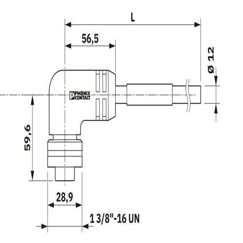 Phoenix Contact 1423189 Power cable PDC-3P- 2,0-U80/138FR