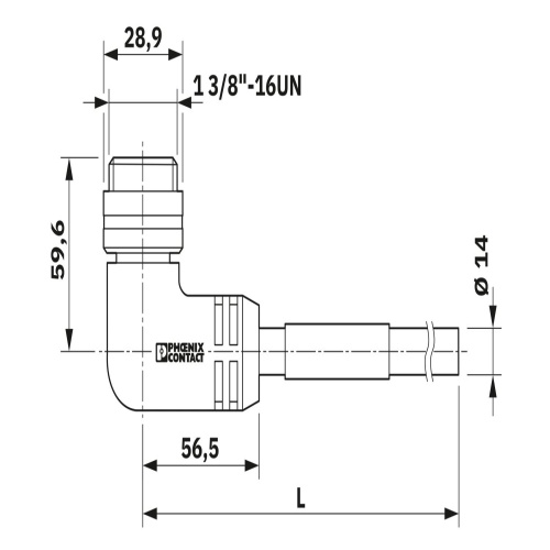 Phoenix Contact 1423282 Power cable PDC-4P-138MR/ 1,0-U80