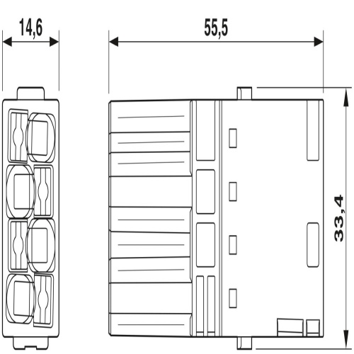 Phoenix Contact 1424221 Contact insert module HC-M-04-PT-M