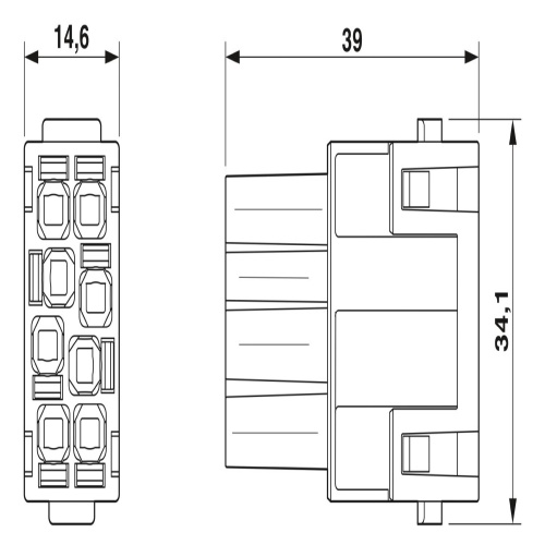Phoenix Contact 1424226 Contact insert module HC-M-08-PT-F