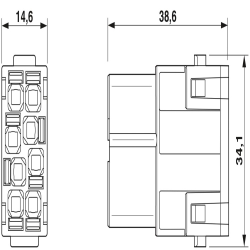 Phoenix Contact 1424227 Contact insert module HC-M-08-PT-M