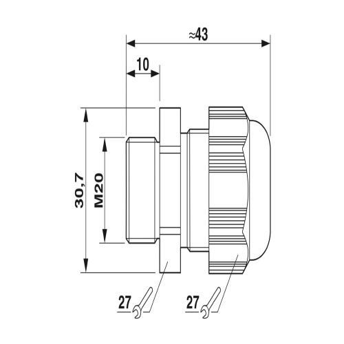Phoenix Contact 1424481 Cable gland G-INS-M20-M68N-PNES-BK