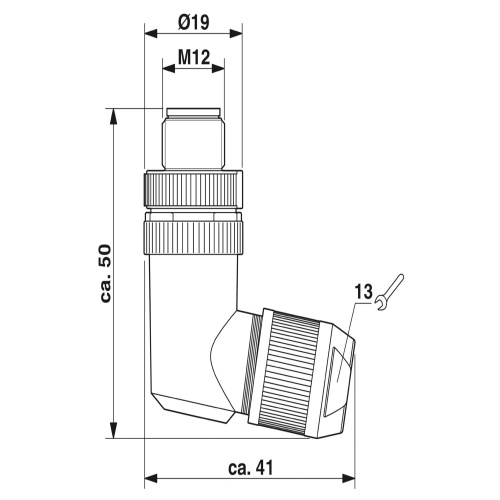 Phoenix Contact 1424684 Connector SACC-M12MRD-4PL SH PN