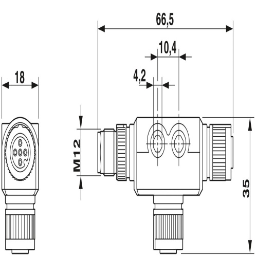 Phoenix Contact 1424712 T distributor SAC-5PT-F/F-M VP