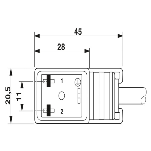 Phoenix Contact 1438626 Sensor/actuator cable SAC-3P-M12MS/2,0-PUR/BI-1L-Z