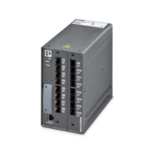 Phoenix Contact FL SWITCH EP6400-16GSFP-HV - Industrial Ethernet Switch, 100 VAC/DC-240 VAC/DC, 100/1000 Mbps (full duplex) - 1471546