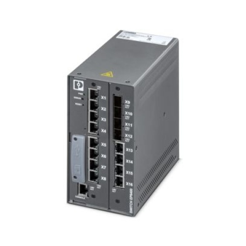 Phoenix Contact FL SWITCH EP6412-4GSFP-HV - Industrial Ethernet Switch, 100 VAC/DC-240 VAC/DC, 100/1000 Mbps (full duplex) - 1471547