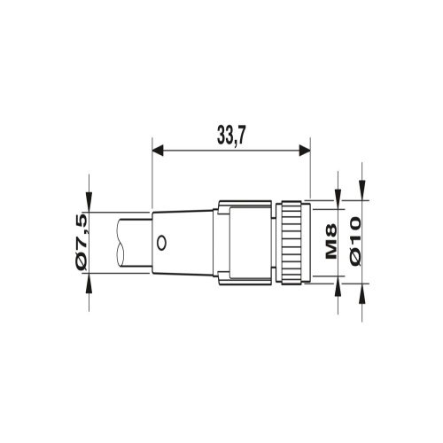 Phoenix Contact 1508378 Sensor/actuator cable SAC-3P-10,0-PVC/M 8FS BK