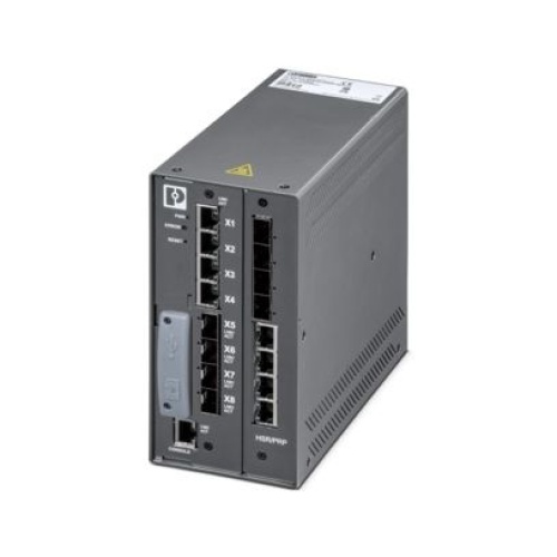 Phoenix Contact FL SWITCH EP6404-4GSFP-RED-HV - Industrial Ethernet Switch, 100 VAC/DC-240 VAC/DC, 100/1000 Mbps (full duplex) - 1524692