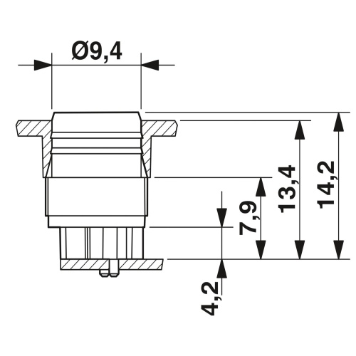 Phoenix Contact 1528293 Device connector rear mounting SACC-CI-M 8FS-3CON