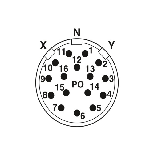 Phoenix Contact 1600595 Cable connector RC-16P1N1280K5