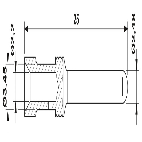 Phoenix Contact 1663611 Crimp contact CK2,5-ED-2,50ST AG