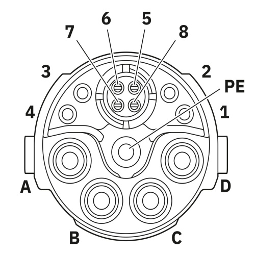 Phoenix Contact 1698459 Connector in molded plastic on both sides K-8E-M23F8/20,0-H00/M23F8-C5-S