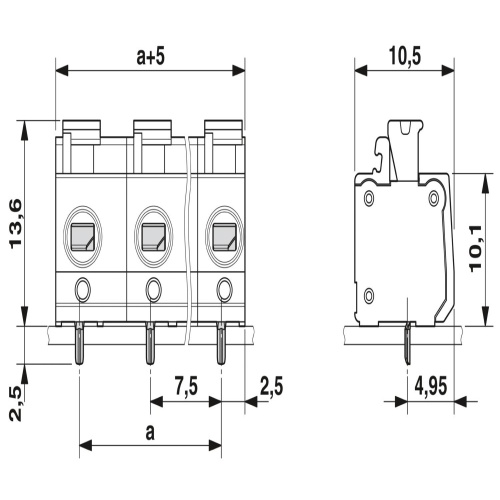 Phoenix Contact 1703094 PCB terminal block PTS 1,5/10-7,5-H
