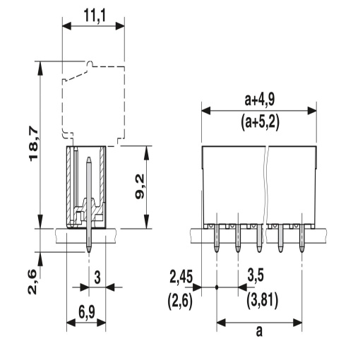 Phoenix Contact 1779501 PCB header MCV 1,5/ 9-G-3,5 P26 THR