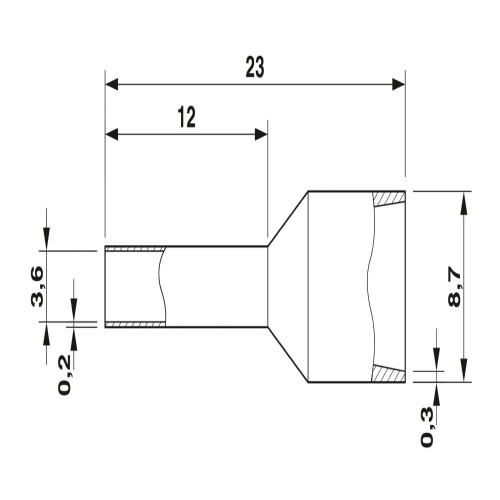 Phoenix Contact 2100249 Ferrule AI-GB 6 - 12 YE