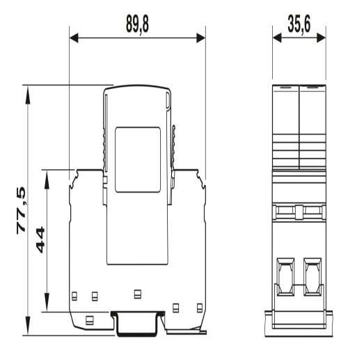 Phoenix Contact 2800187 Lightning/surge arrester type 1/2 VAL-MS-T1/T2 335/12.5/1+1