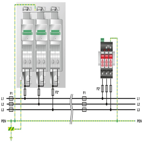 Phoenix Contact 2800531 Lightning/surge arrester type 1/2 PWT 100-800AC-FM