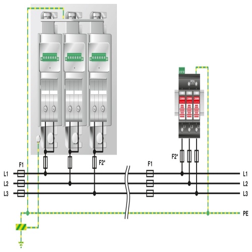 Phoenix Contact 2800531 Lightning/surge arrester type 1/2 PWT 100-800AC-FM