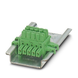 Phoenix Contact ME 6,2 TBUS-2 1,5/5-ST-3,81 GN DIN rail connector - 5 Positions, Green - 2869728