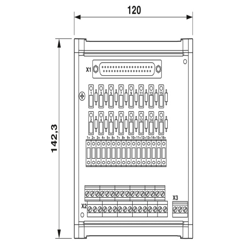 Phoenix Contact 2905244 Termination board UM-D37M/DS/FU/LED/DG/C300/L