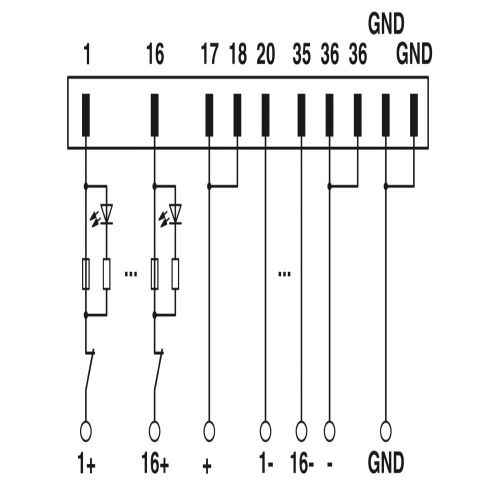 Phoenix Contact 2905244 Termination board UM-D37M/DS/FU/LED/DG/C300/L